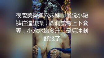 夜袭美臀嫩穴妹妹，半脱小短裤往逼里操，圆润美臀上下套弄，小穴水嫩多汁，最后冲刺舒服了